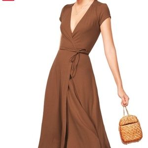 Reformation Becca Midi Wrap Dress